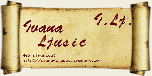 Ivana Ljušić vizit kartica